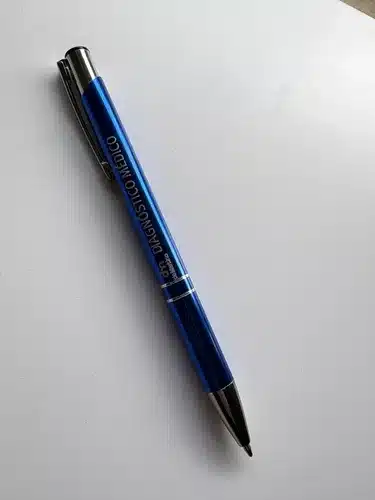 Bolígrafo Lapicera Metálica Personalizada Azul X100 Unidades Azul
