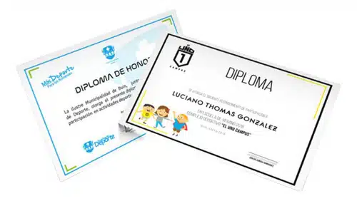 20 Diplomas Personalizados Tamaño A4 Full Color - Imagen 2