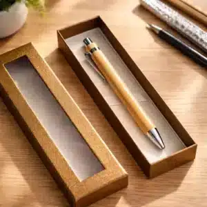Bolígrafo Lapicera De Bambú Con Caja A Elección X10 Unidades Madera Con Caja Color Cobre Negro