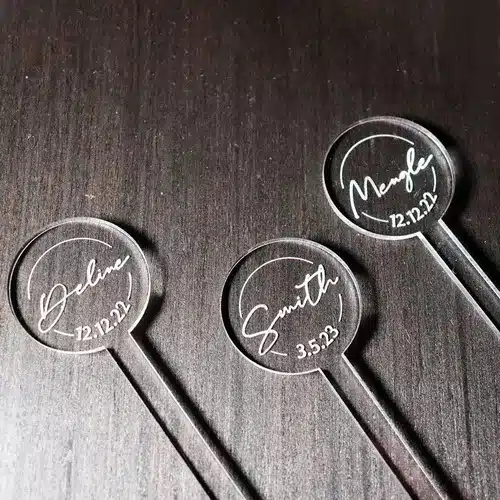 Agitadores Acrílico Trago Largo Personalizados Pack 50 Unid. - Imagen 18