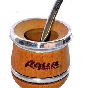 Mate Algarrobo Y Aluminio Y Bombilla De Acero Personalizado