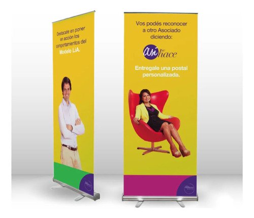 Portabanner Roll Up Impreso Banner 85x200 Cm. Blanco - Imagen 9