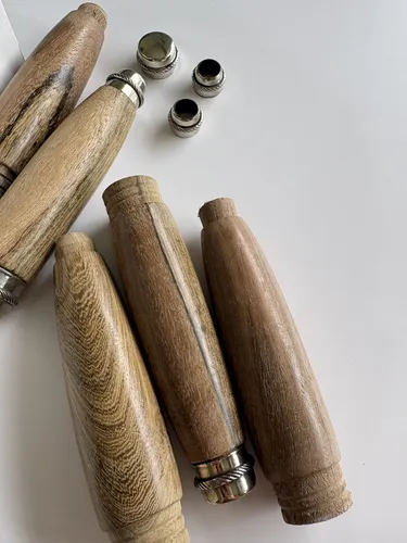 Mangos Para Encabado De Cuchillos Parrillero Pack X 5 12,5cm Marrón Claro - Imagen 5