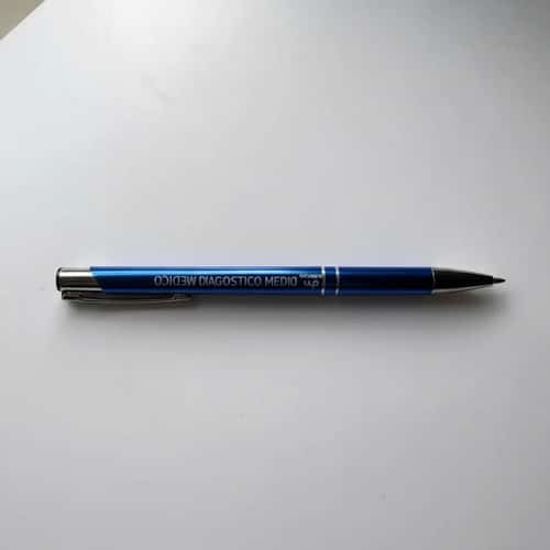 Bolígrafo Lapicera Metálica Personalizada Azul X100 Unidades Azul - Imagen 6
