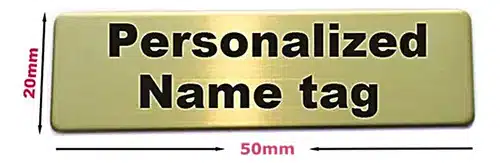 Identificador Nombre Grabado Laser, Credencial, Pin Pack 10 - Imagen 3
