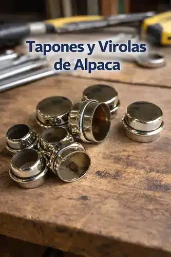 Tapones Y Virolas De Alpaca Para Encabado Cuchillos 20mm X5 Alpaca - Imagen 2