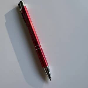 Bolígrafo Lapicera Metálica Personalizada Rojo X100 Unidades Rojo Azul