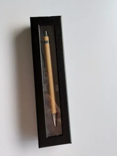 Bolígrafo Lapicera Bambú Grabadas Con Caja A Elección X10 Un Madera Con Caja Color Negro Negro - Imagen 3