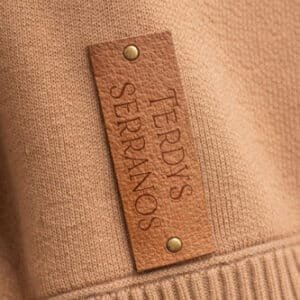 Etiquetas Ecocuero Personalizadas 1.5x4cm Para Ropa100 Unid.