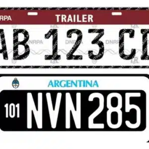 Emblema Patente Trailer En Vinilo Autoadhesivo Lista P/coloc