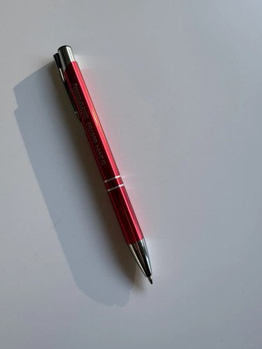 Bolígrafo Lapicera Metálica Personalizada Rojo X200 Unidades Rojo Azul