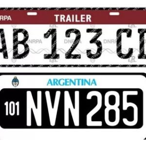 Patente 101 Trailer O Carro Ploteada Sobre Alto Impacto