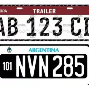 Patente 101 Trailer O Carro Ploteada Sobre Alto Impacto