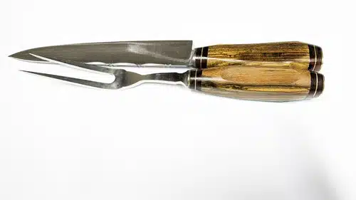 Juego De Trinchar De Madera. Personalizado Hoja Juca 20cm. - Imagen 6