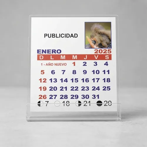 Almanaque Tamaño Disket Papel Ilustración 300 Grs. Doble Faz Personalizado - Imagen 7