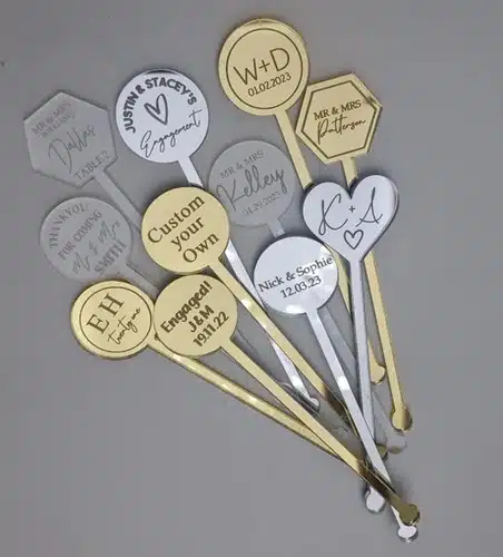 Agitadores Acrílico Trago Largo Personalizados Pack 50 Unid. - Imagen 3