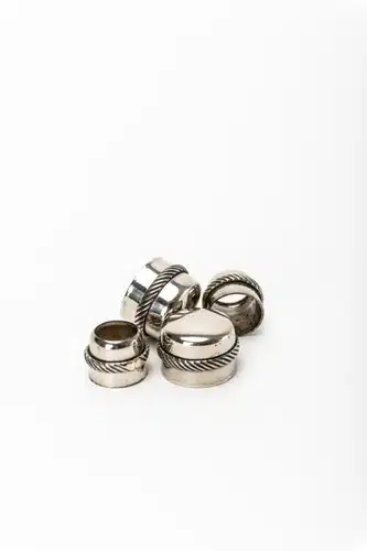 Pack 10 Tapones Y Virolas De Alpaca Para Encab. De Cuchillos - Imagen 4