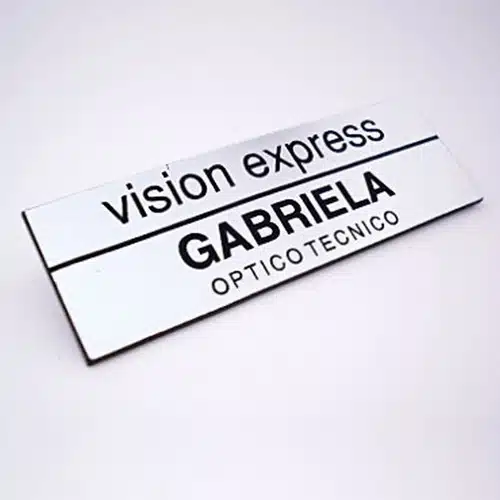Identificador Nombre Grabado Laser, Credencial, Pin Pack 10 - Imagen 2