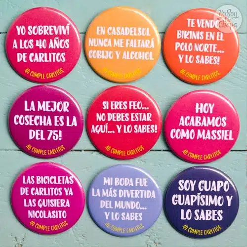 Pin Botón Personalizado 38 Mm Con Prendedor Pack 40 Unidades - Imagen 7
