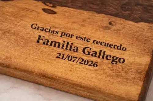 Tabla De Picadas Madera Dura Guayubira 39 X 20x 2cm Grabadas Lisa Marrón - Imagen 6