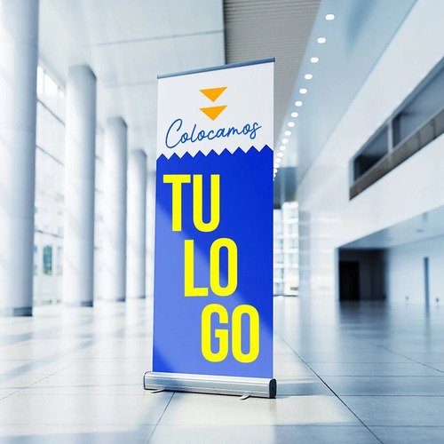 Portabanner Roll Up Impreso Banner 85x200 Cm. Blanco - Imagen 2