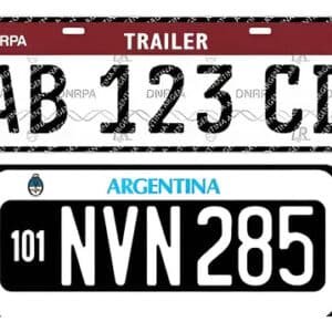 Chapa Patente Para Trailer En Chapa Galvanizada Pack 5 Unid