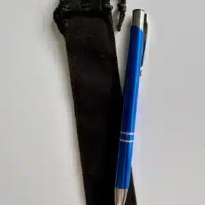 Bolígrafo Lapicera Birome Metálica Con Estuche De Terciopelo Azul  Azul