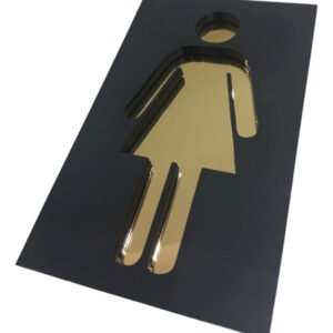 Cartel Señaletica Baños Hombre, Mujer Acrilico Pack X 2 Uni