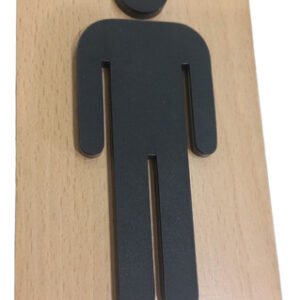 Cartel Señalética Baños Hombre, Mujer. Acrilico Y Fibro Haya