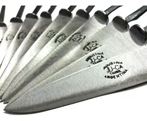 Hoja De Cuchillo Para Encabar 18 Cm Juca Tandil X10 Unidades Acero