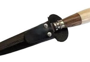 Cuchillo Acero Inox Con Alpaca Artesanal Tandil Y Vaina 14cm