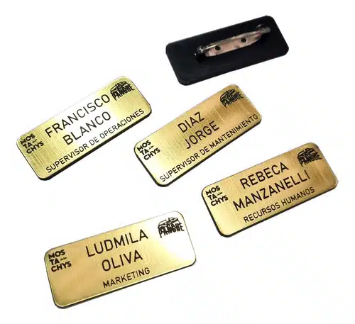 Identificador Nombre Grabado Laser, Credencial, Pin Pack 10 - Imagen 6