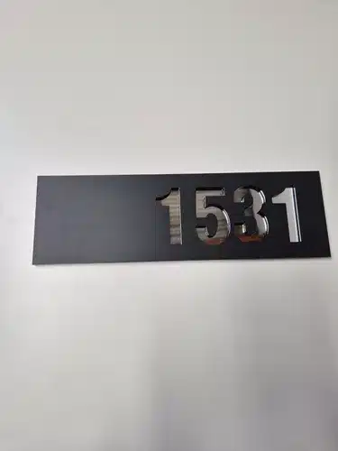 Cartel Numeración Domicilio Casa Direccion Señalizacion 9x29 Negro Con Números Plateado - Imagen 6