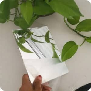 Placa De Acrilico Espejo Plateado  Medida 30x30 Cm 2mm Esp.