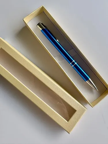 Bolígrafo Lapicera Birome Metálica Con Caja A Elección Azul - Imagen 5