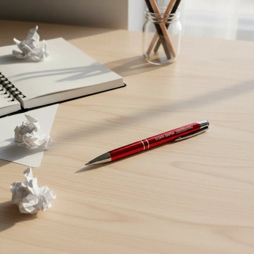 Bolígrafo Lapicera Metálica Personalizada Rojo X200 Unidades Rojo Azul - Imagen 10