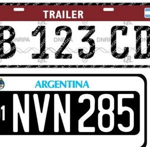 Chapa Patente Para Trailer En Chapa Galvanizada Pack 3 Unid