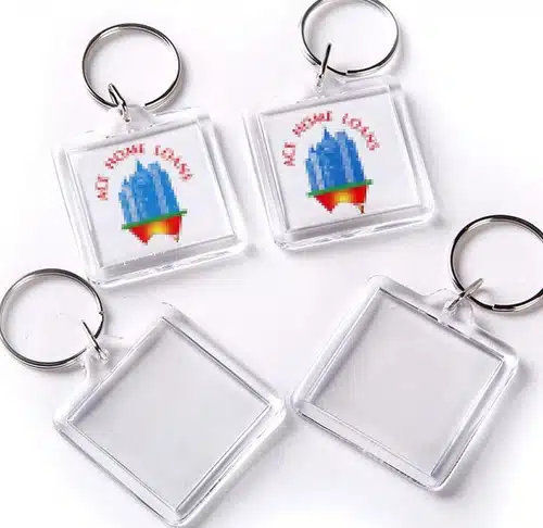 Llaveros Acrilicos Cuadrados Con Publicidad X100 Souvenir - Imagen 3